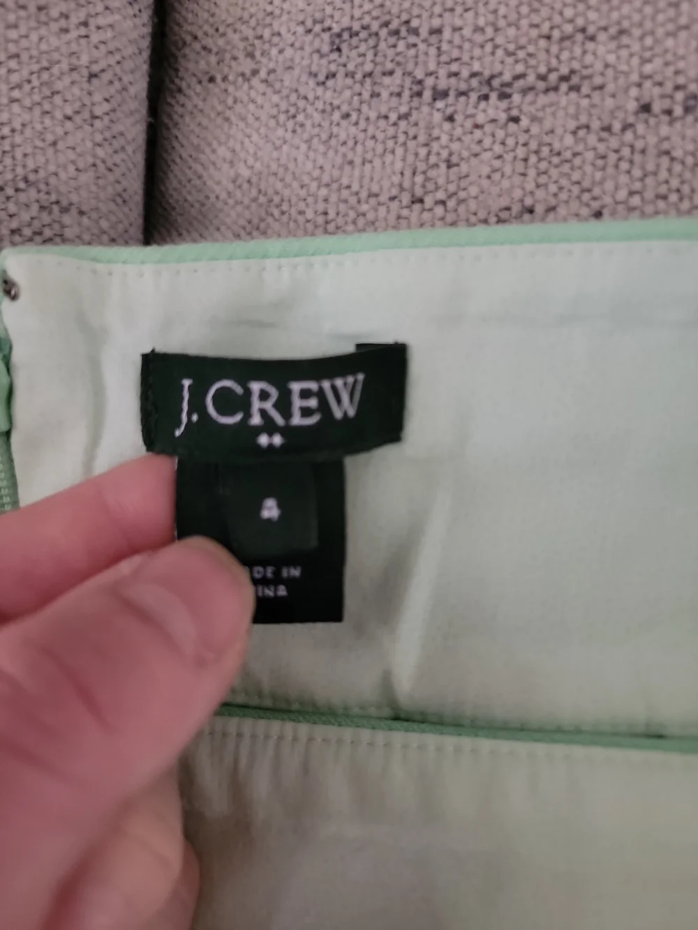 J. Crew Short Skirt Pencil Women's Size 4 Zip Up Skirt Mint Green Jcrew